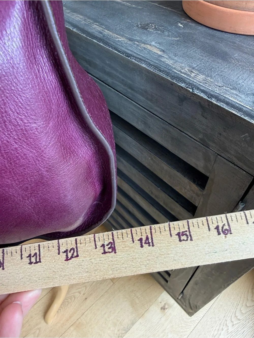 Hobo International Marley Shoulder Bag Berry Burgundy Leather Hobo Purse - Picture 9 of 16